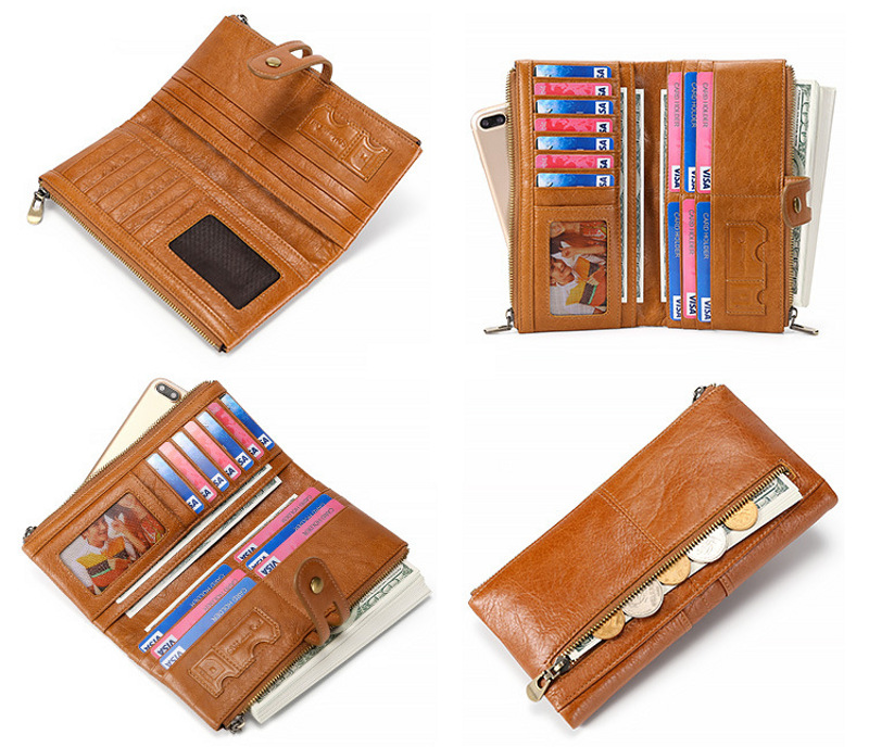 Genuine light brown cowhide leather wallet Genuine light brown cowhide leather wallet