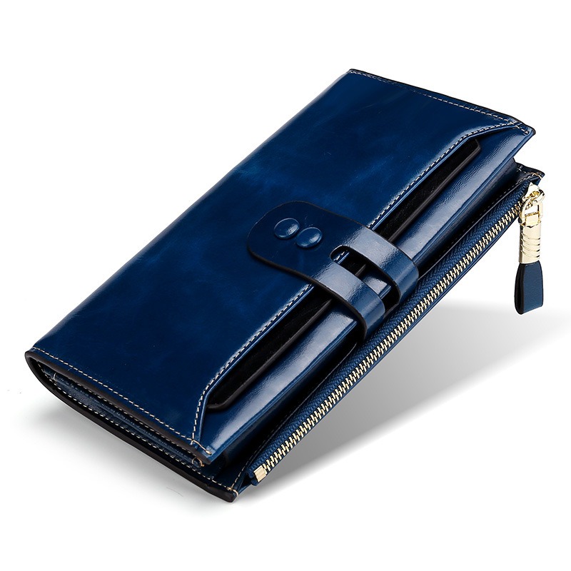 Women's RFID Leather Wallet (Blue) Women's RFID Leather Wallet (Blue)