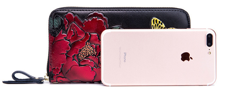 Rose & Butterfly RFID Leather Wallet For Women Rose & Butterfly RFID Leather Wallet For Women