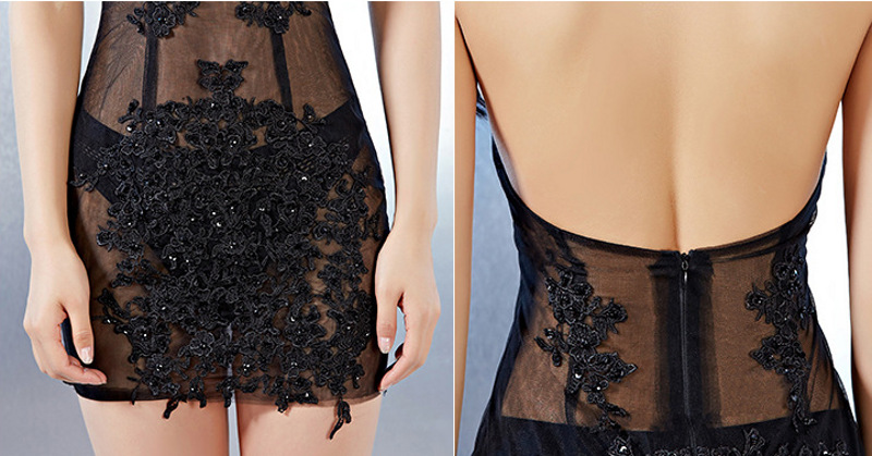 Hot Sexy Silk Bodycon Mini Dress Halter Neckline Hot Sexy Silk Bodycon Mini Dress Halter Neckline