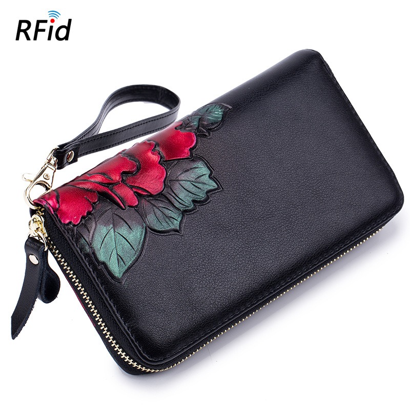 Rose & Butterfly RFID Leather Wallet For Women Rose & Butterfly RFID Leather Wallet For Women