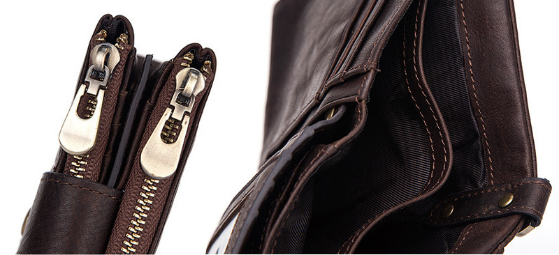 RFID Blocking Top Cowhide Leather Wallet For Men RFID Blocking Top Cowhide Leather Wallet For Men