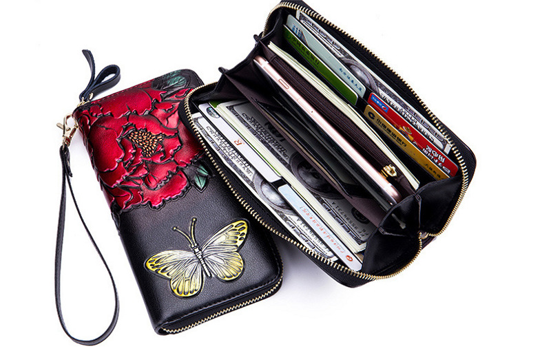 Rose & Butterfly RFID Leather Wallet For Women Rose & Butterfly RFID Leather Wallet For Women