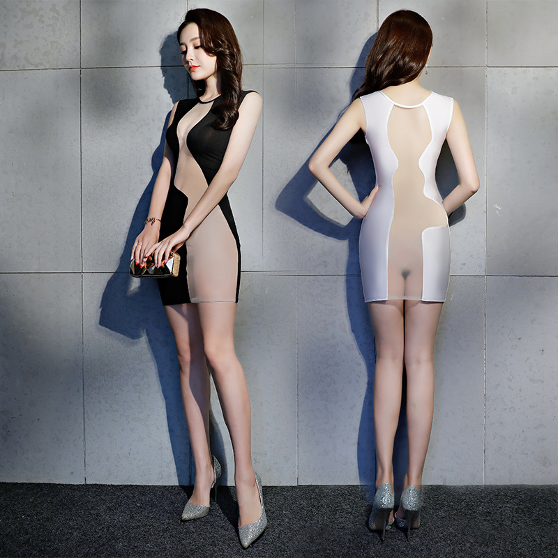 Sexy Transparent Mini Real Silk Evening Model Dress, Bodycon Sleeveless Sexy Transparent Mini Real Silk Evening Model Dress, Bodycon Sleeveless