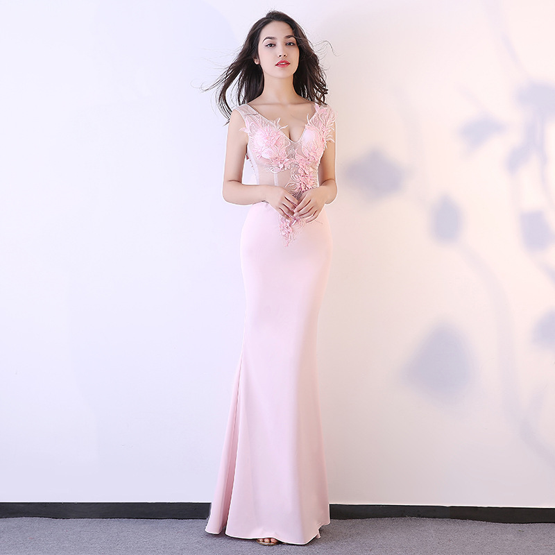 Sexy Party Evening Long Dress Real Silk Embroidered Floral Lace Sexy Party Evening Long Dress Real Silk Embroidered Floral Lace
