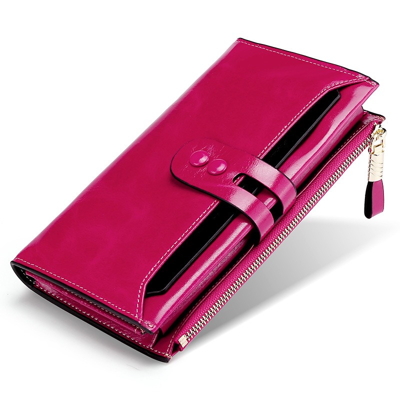 Women's RFID Leather Wallet (Rose Red) Women's RFID Leather Wallet (Rose Red)
