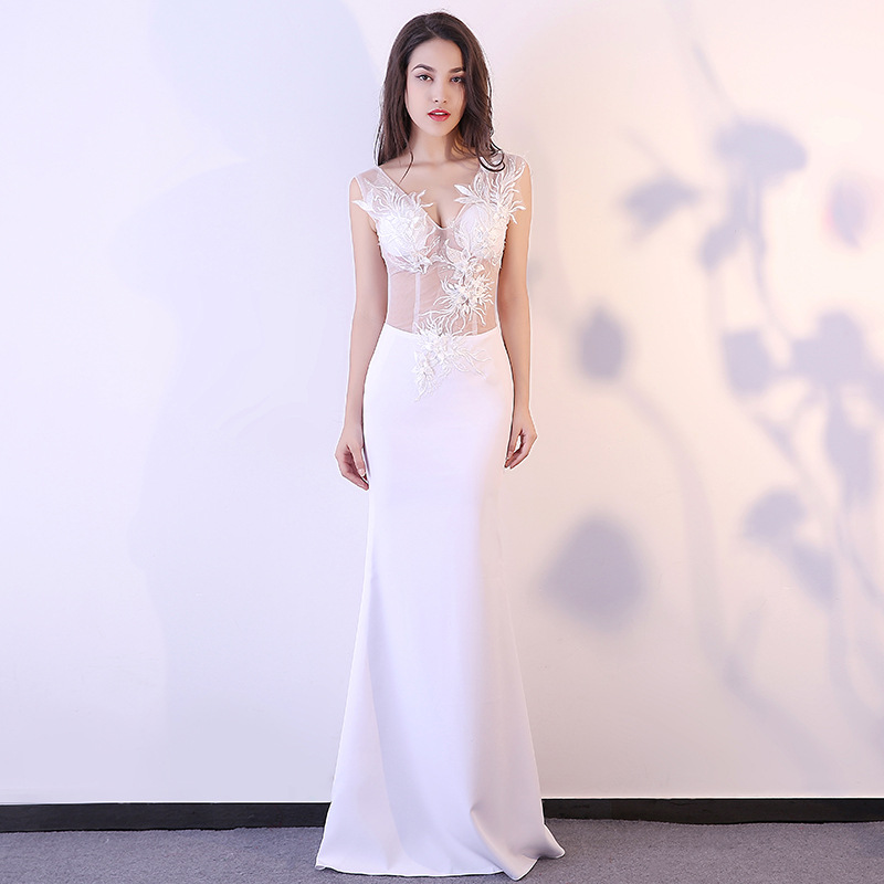 Sexy Party Evening Long Dress Real Silk Embroidered Floral Lace Sexy Party Evening Long Dress Real Silk Embroidered Floral Lace