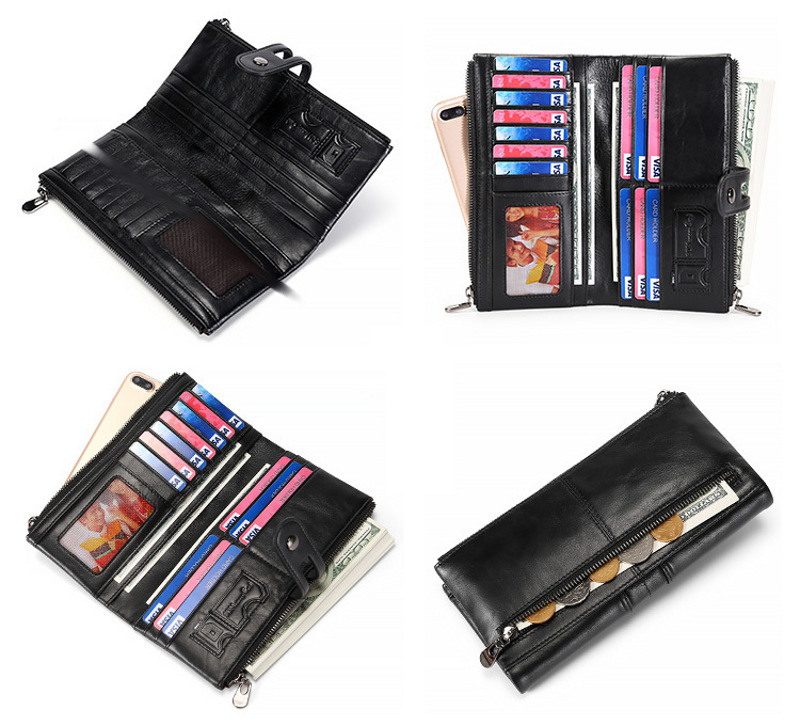 Genuine black cowhide leather wallet Genuine black cowhide leather wallet