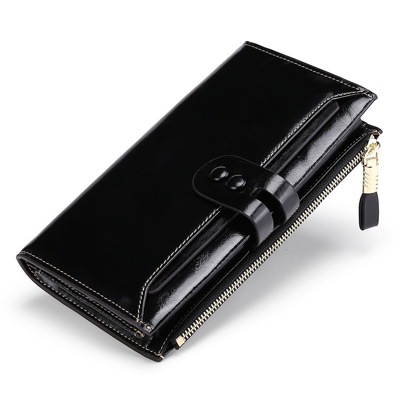 Women's RFID Leather Wallet (Black) Women's RFID Leather Wallet (Black)