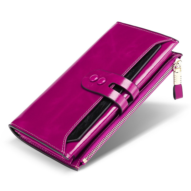 Women's RFID Leather Wallet (Purple) Women's RFID Leather Wallet (Purple)