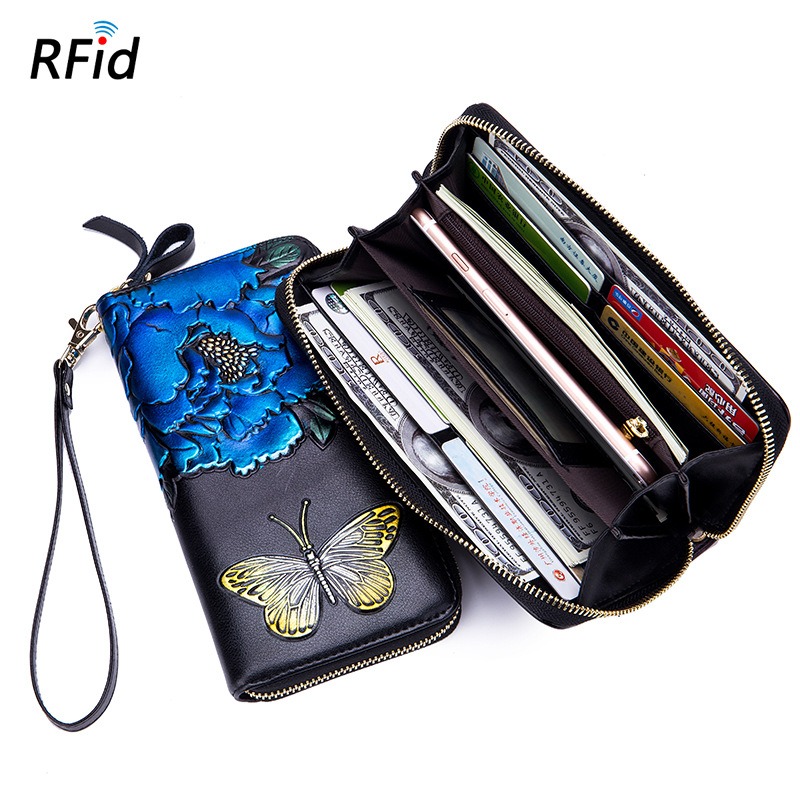 Rose & Butterfly RFID Leather Wallet For Women Rose & Butterfly RFID Leather Wallet For Women