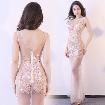Sexy See Through Evening Dress Real Silk Embroidered Lace Gown